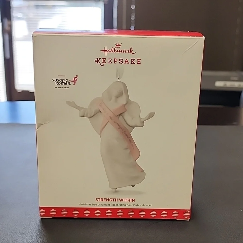 Hallmark Strength Within Susan G. Komen Angel Pink Ribbon Ornament NIB 2017